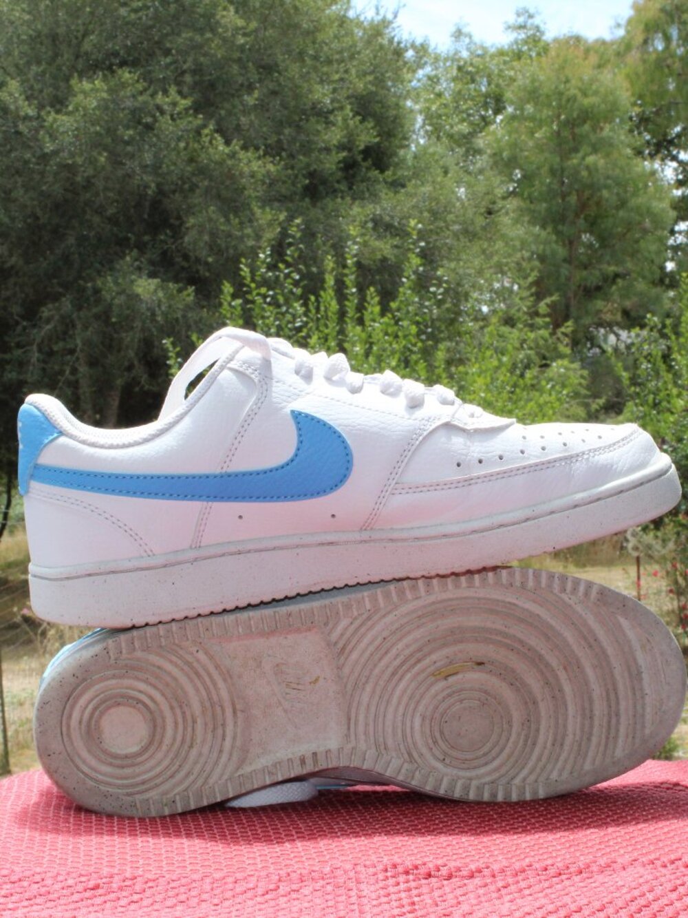Nike Women's Court Vision Low Next White University Blue Size 9 Shoes
